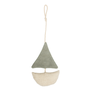 Linen Sailboat Hanger Sage