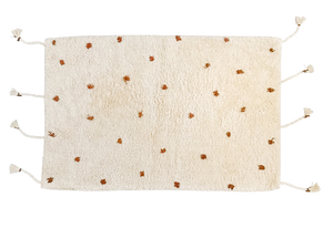 Cotton Bath Mat - Rust Dot