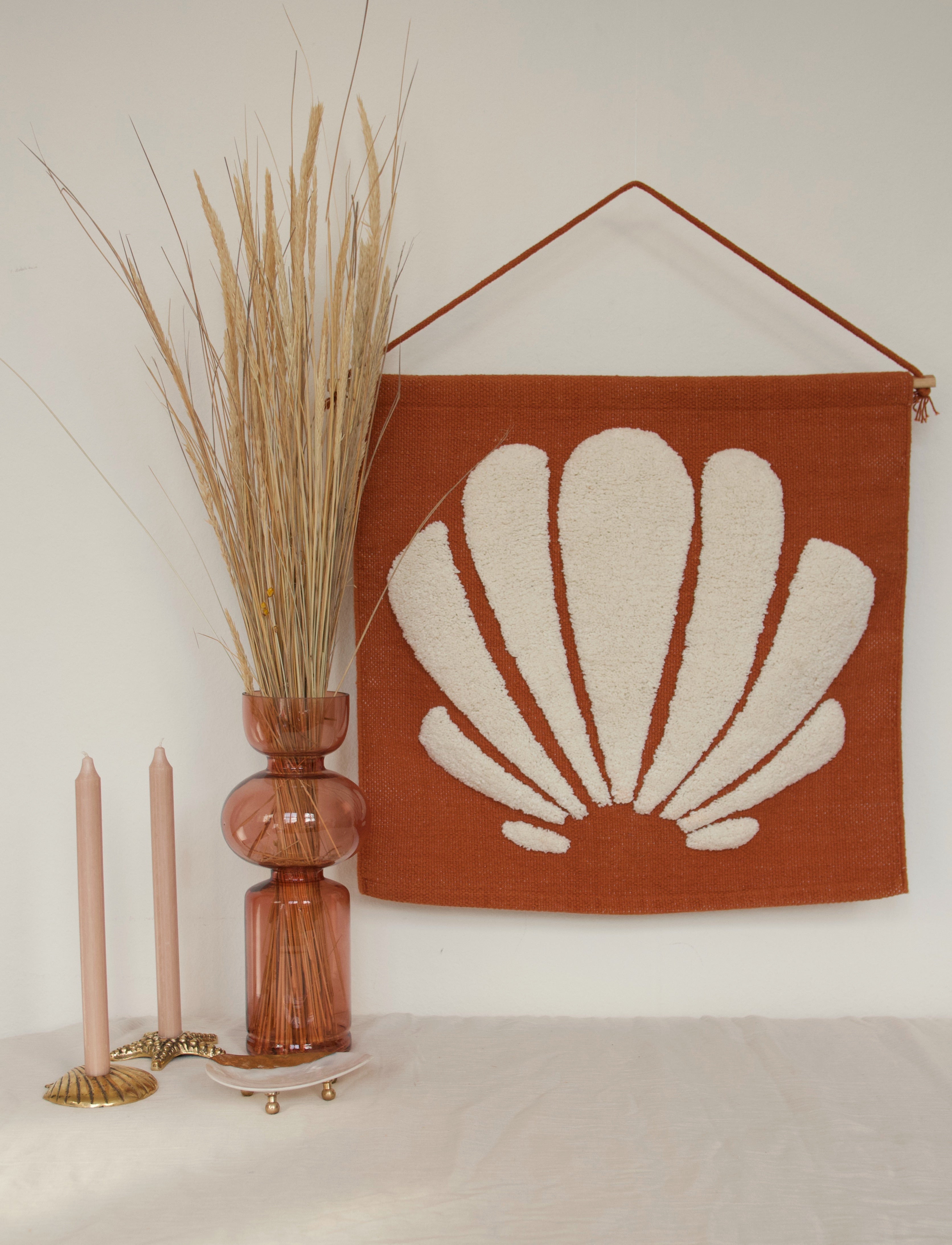 Tufted Shell Wall Hanging