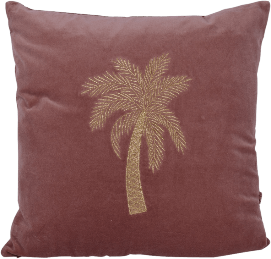 Velvet Cushion Palm Old Pink