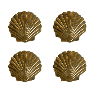 Brass coaster Shells - Set of 4