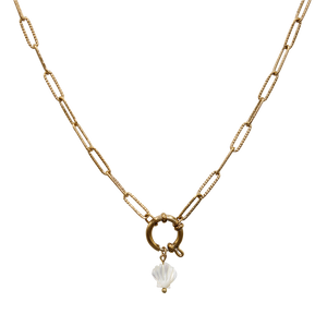 Mother of pearl statement necklace deals