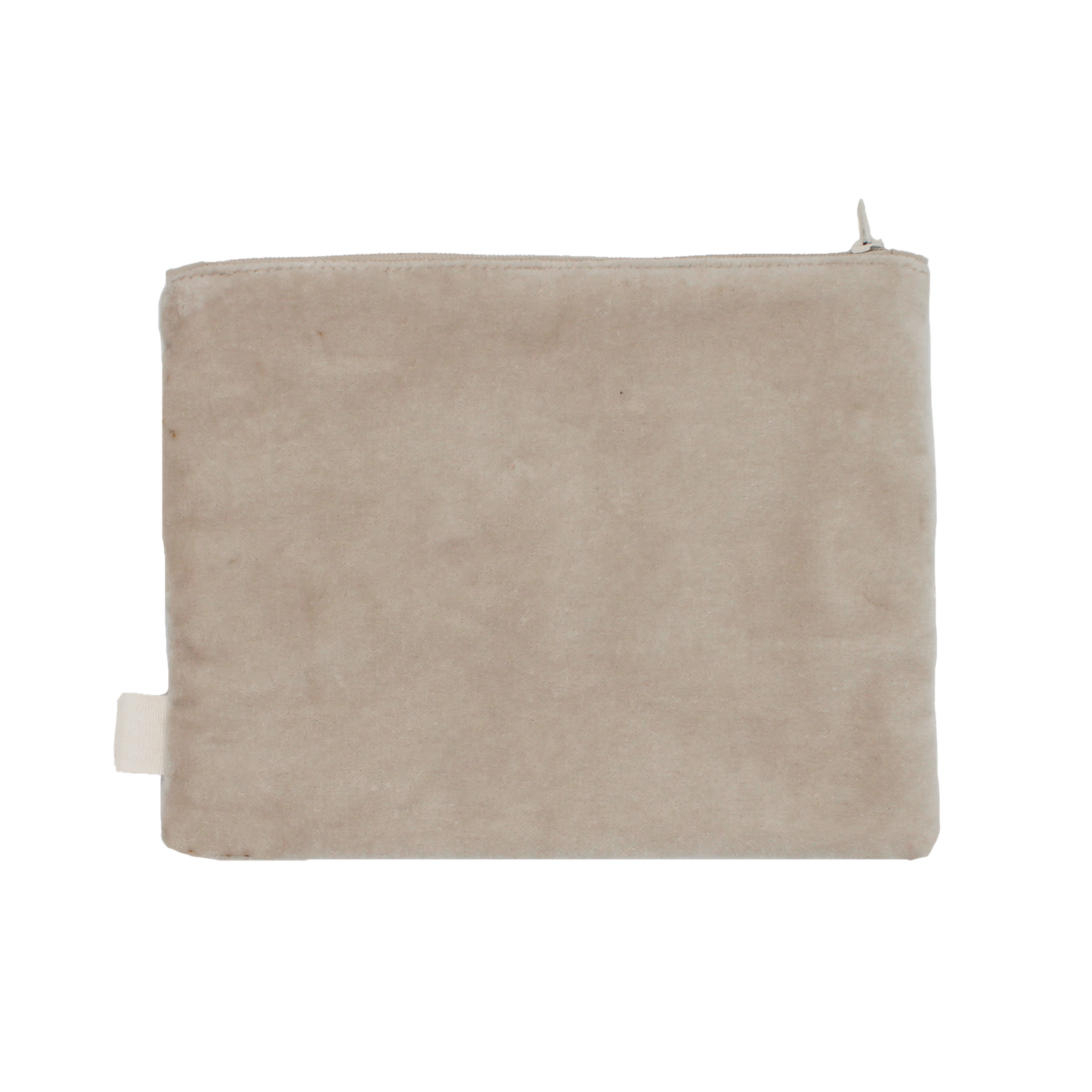 Velvet pouch allover daisies beige