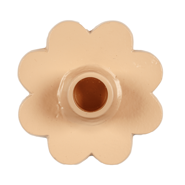 Flower Candle Holder Beige
