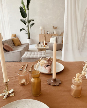 Flower Candle Holder Terra