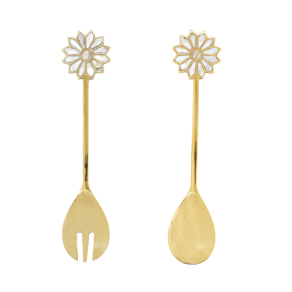 Daisy Pearl Salad Servers | Set of 2