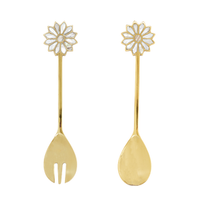 Daisy Pearl Salad Servers | Set of 2