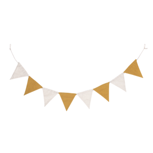 Linen bunting banner mustard