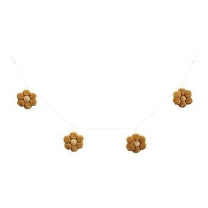 Pom Pom Daisies Garland Mustard