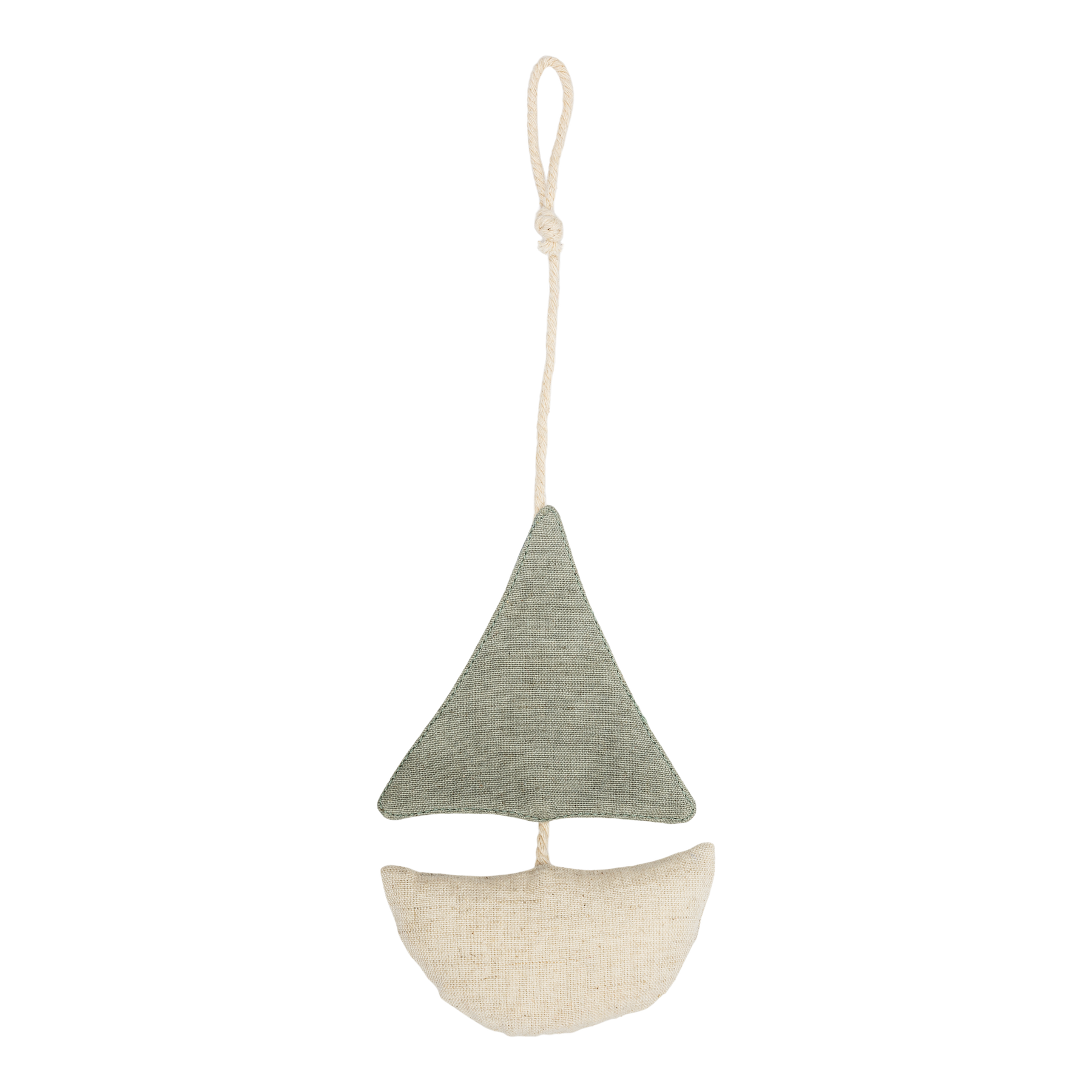 Linen Sailboat Hanger Sage