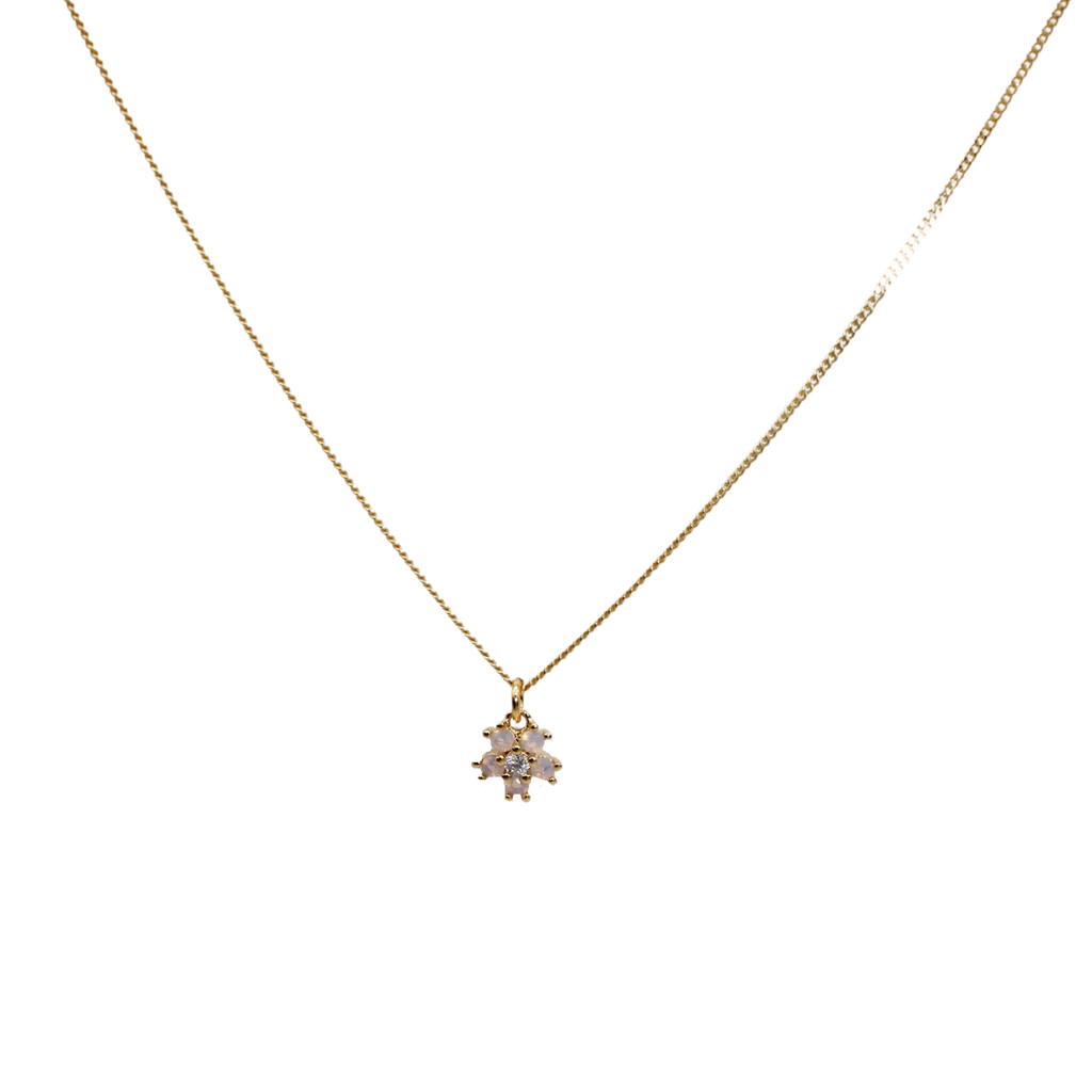 Tiny Daisy Opal Necklace