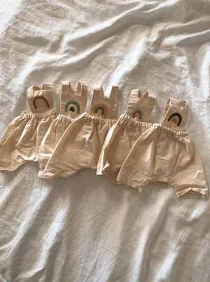 The Little Boho Rainbow | Doll Overalls