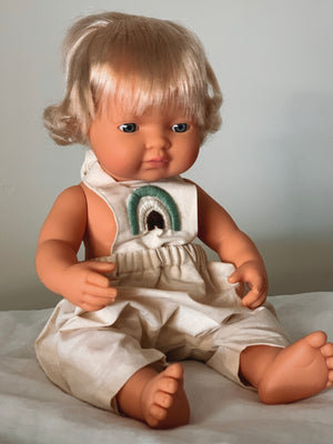 The Little Boho Rainbow | Doll Overalls