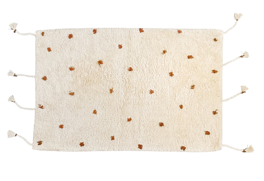 Cotton Bath Mat - Rust Dot