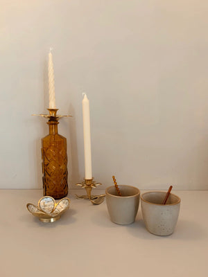 Glass coffee spoons terra (set/2)
